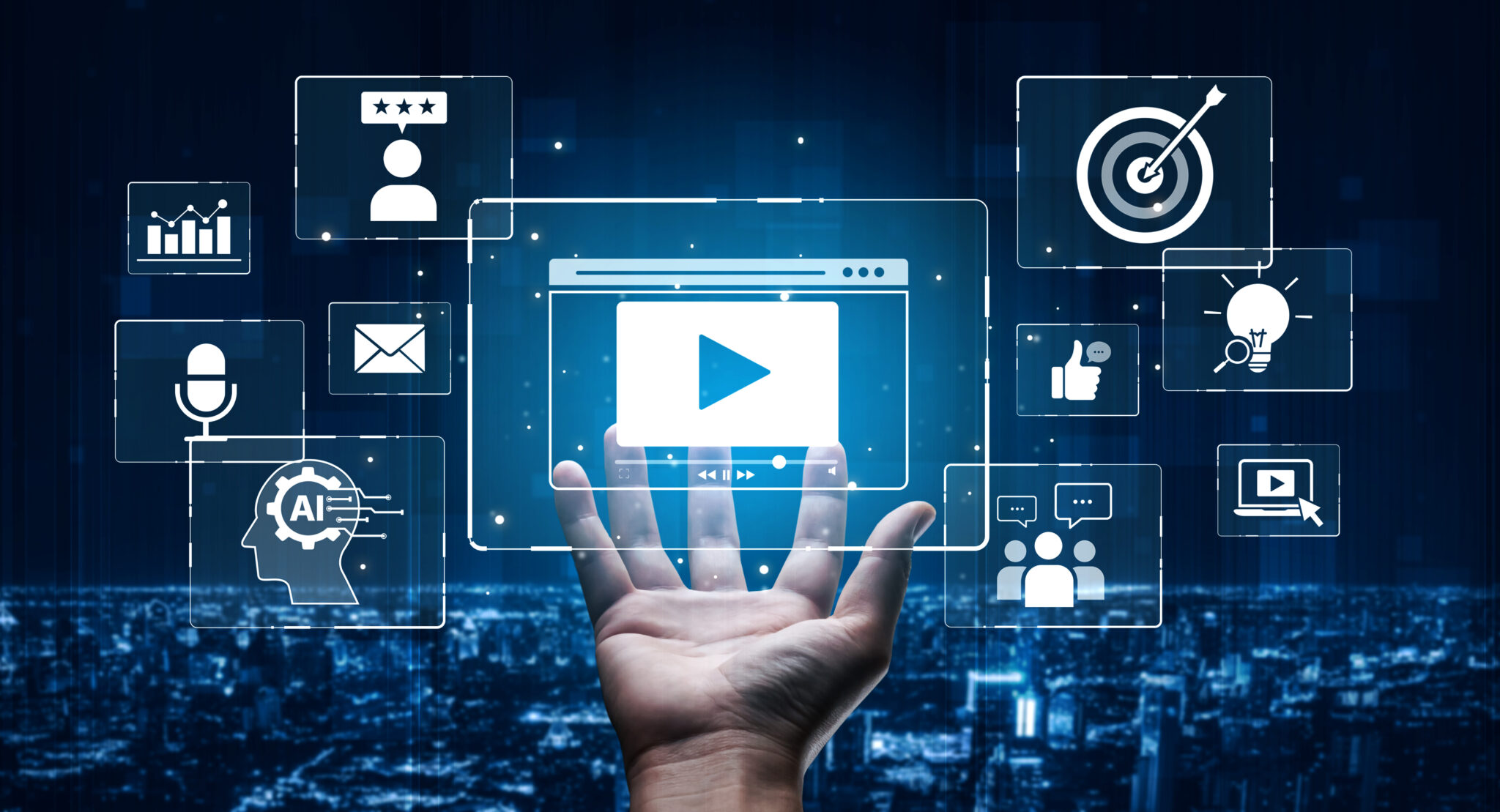 An image of how a person uses AI and media monitoring.